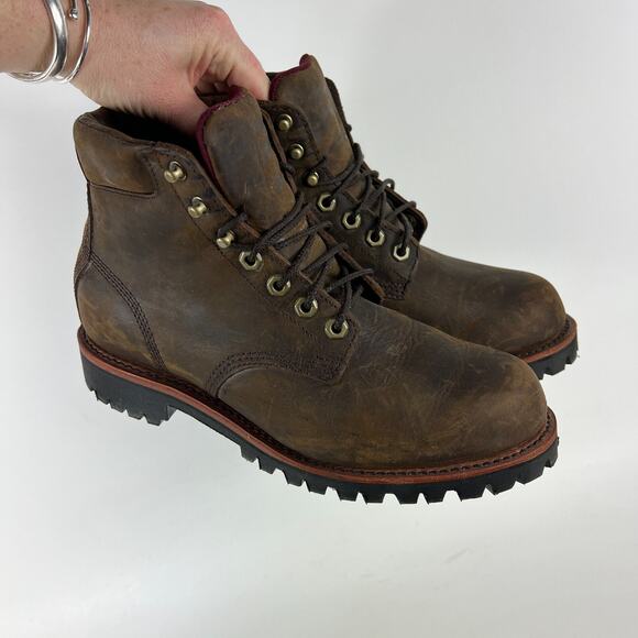Chippewa LLBean Katahdin Iron Works men’s size 8 brown waterproof leather boots - Picture 10 of 11